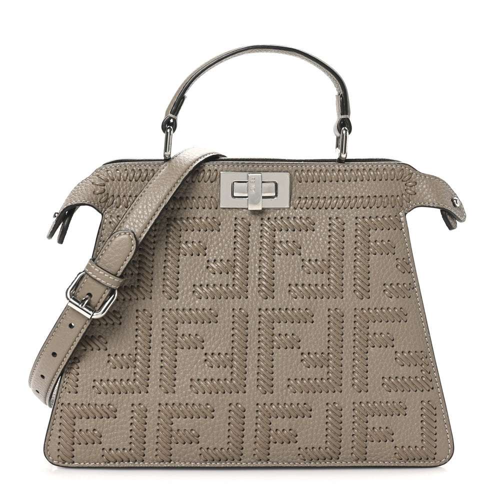 Cuoio Romano Nappa Intreccio FF Small Peekaboo I SEE U Corda