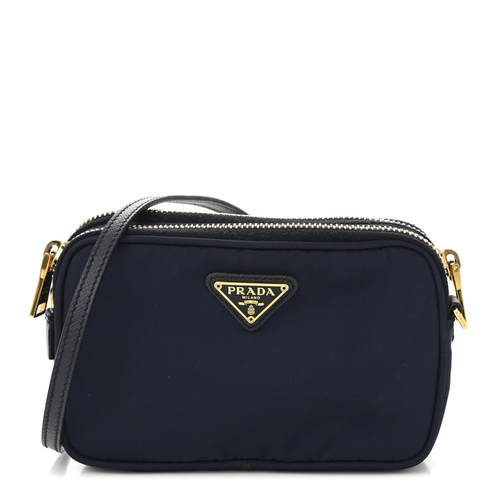 Tessuto Nylon Mini Camera Crossbody Royal