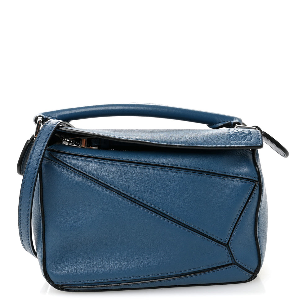 Calfskin Mini Puzzle Bag Blue
