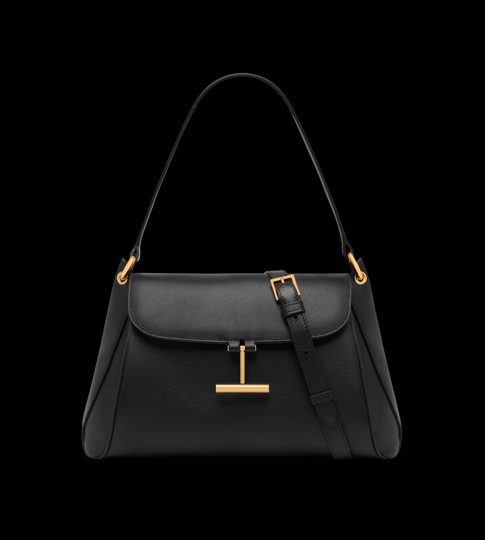 NATURAL GRAIN LEATHER TARA SMALL SHOULDER BAG