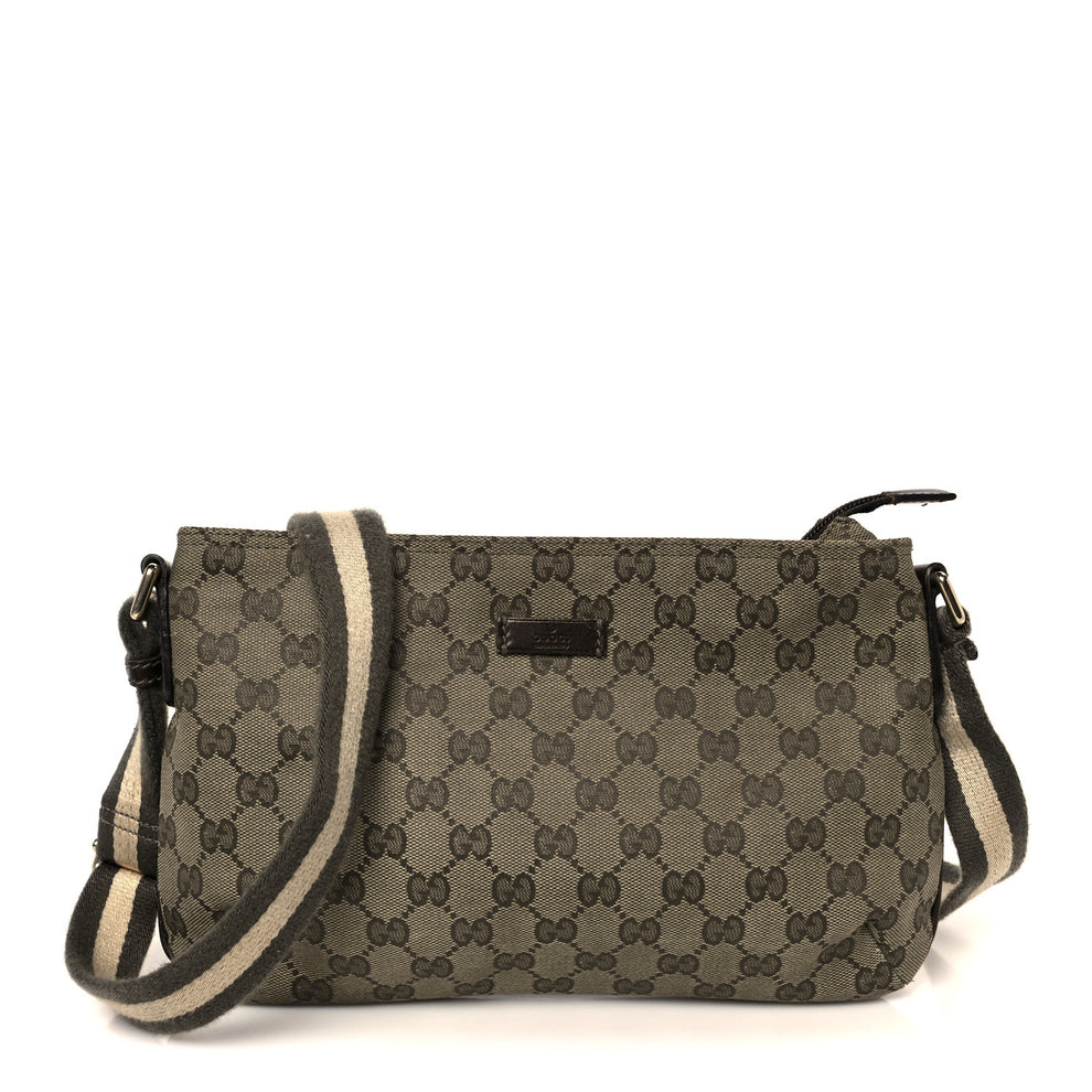 Monogram Web Small Flat Messenger Crossbody Green
