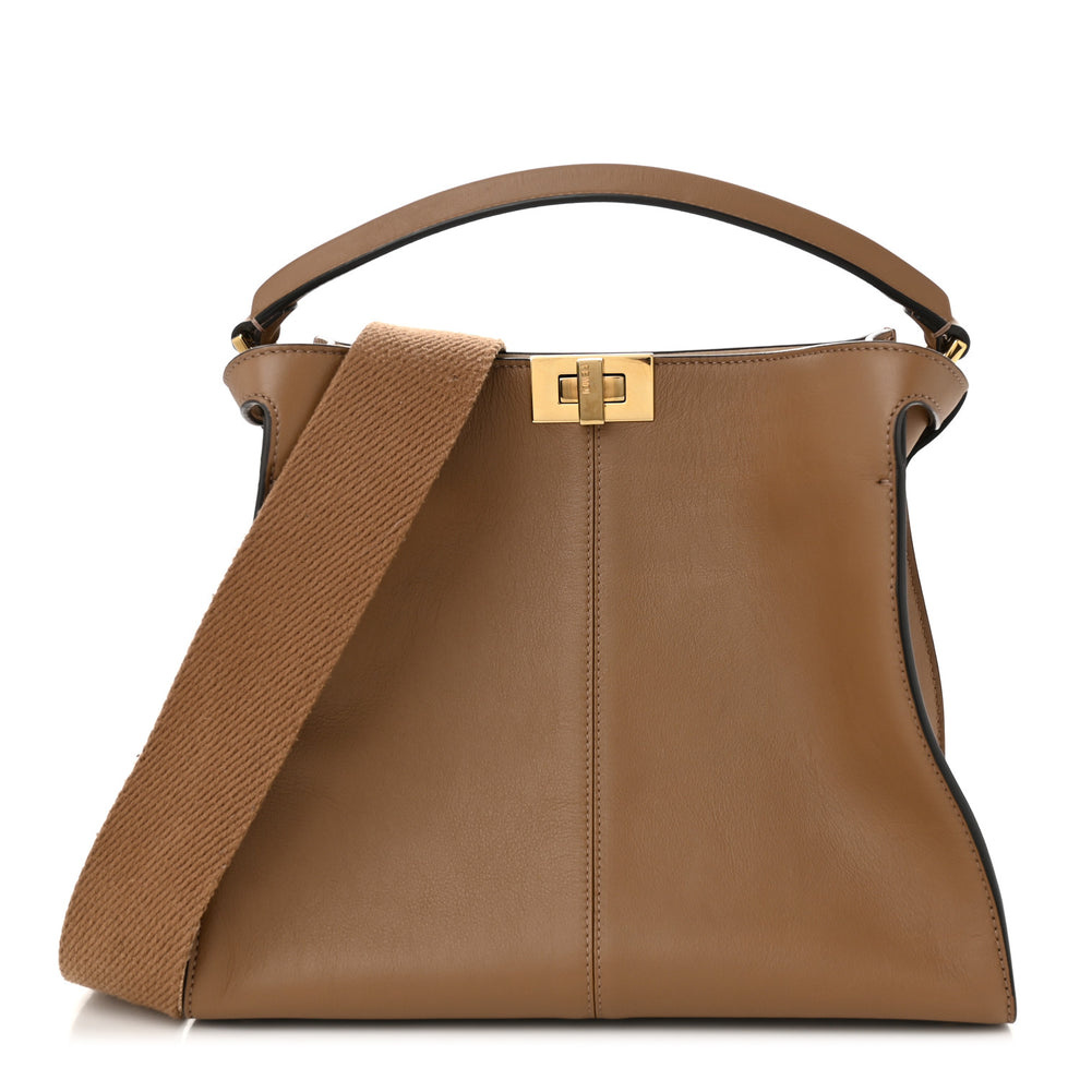 Vitello Seta Glazed Fabric FF 1974 Medium Peekaboo X-Lite Sand Mogano Panna