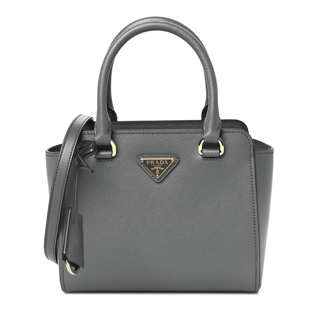 Saffiano Soft Calfskin Zippered Tote Marmo