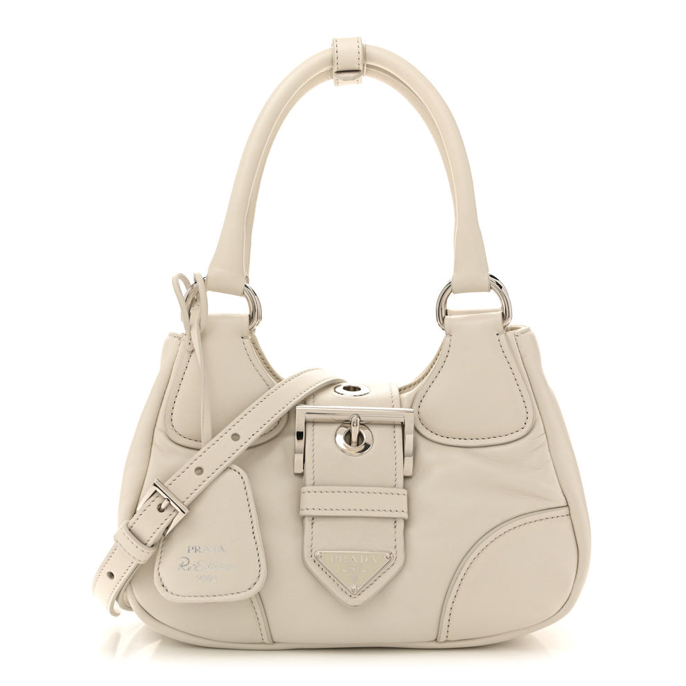 Nappa Soft Padded Re-Edition 2002 Moon Bag White