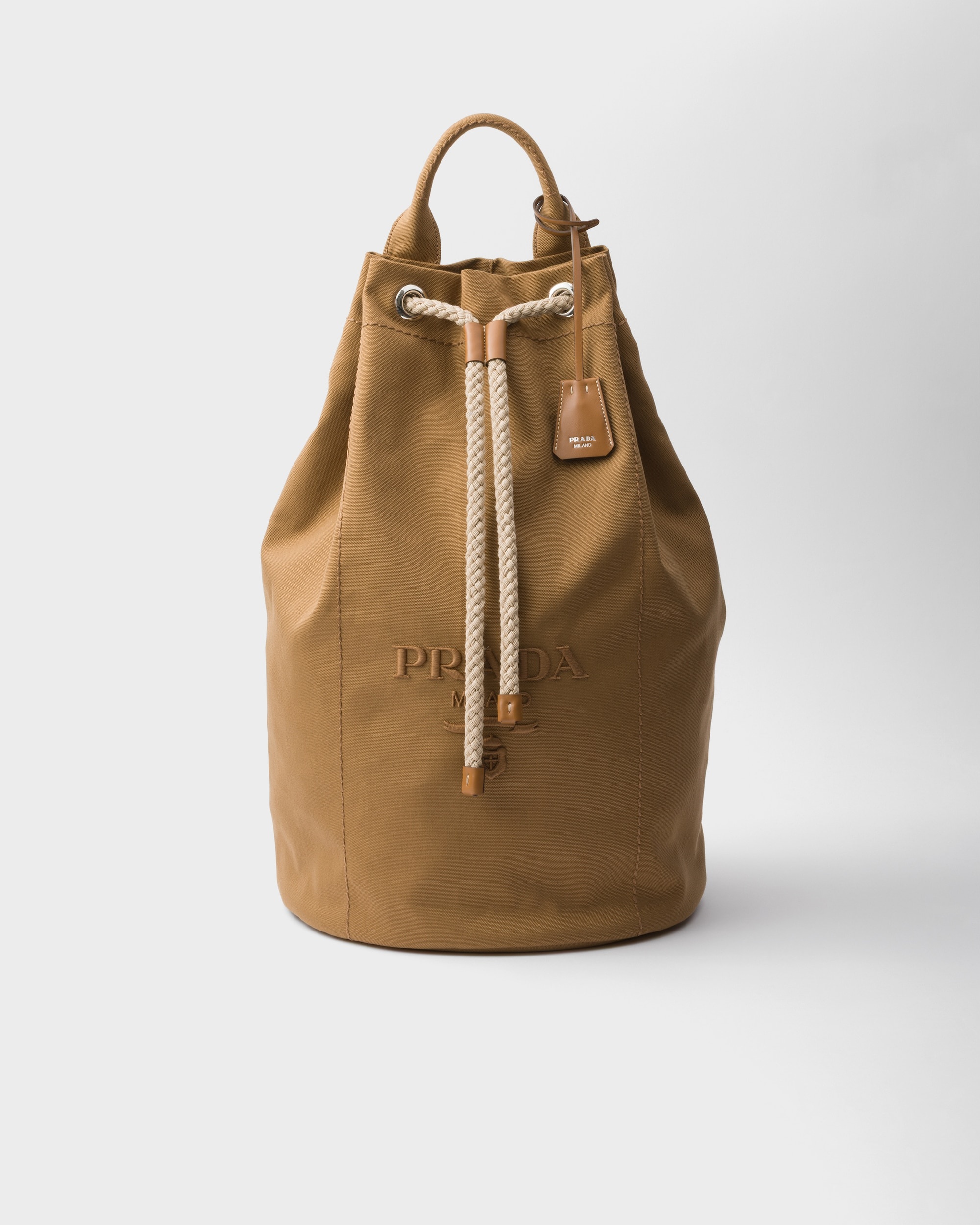 Canvas drawstring duffle bag