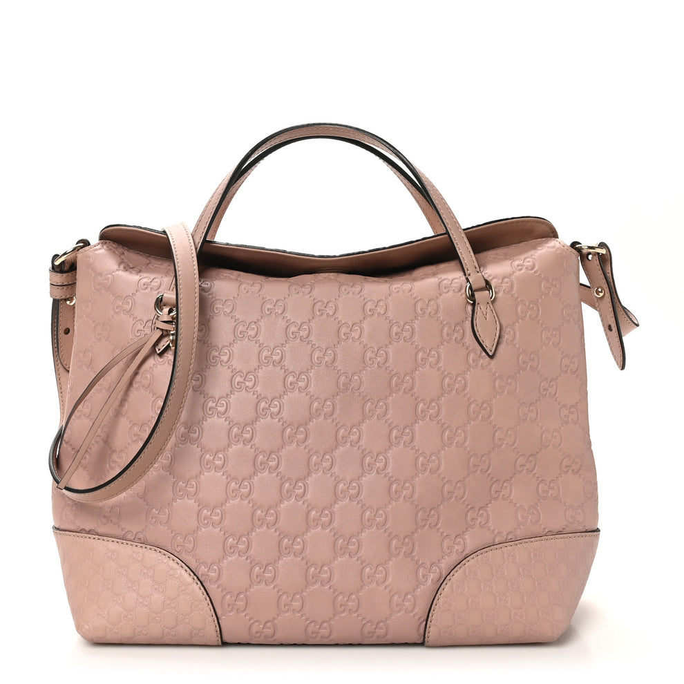Guccissima Medium Bree Foldover Tote Soft Pink