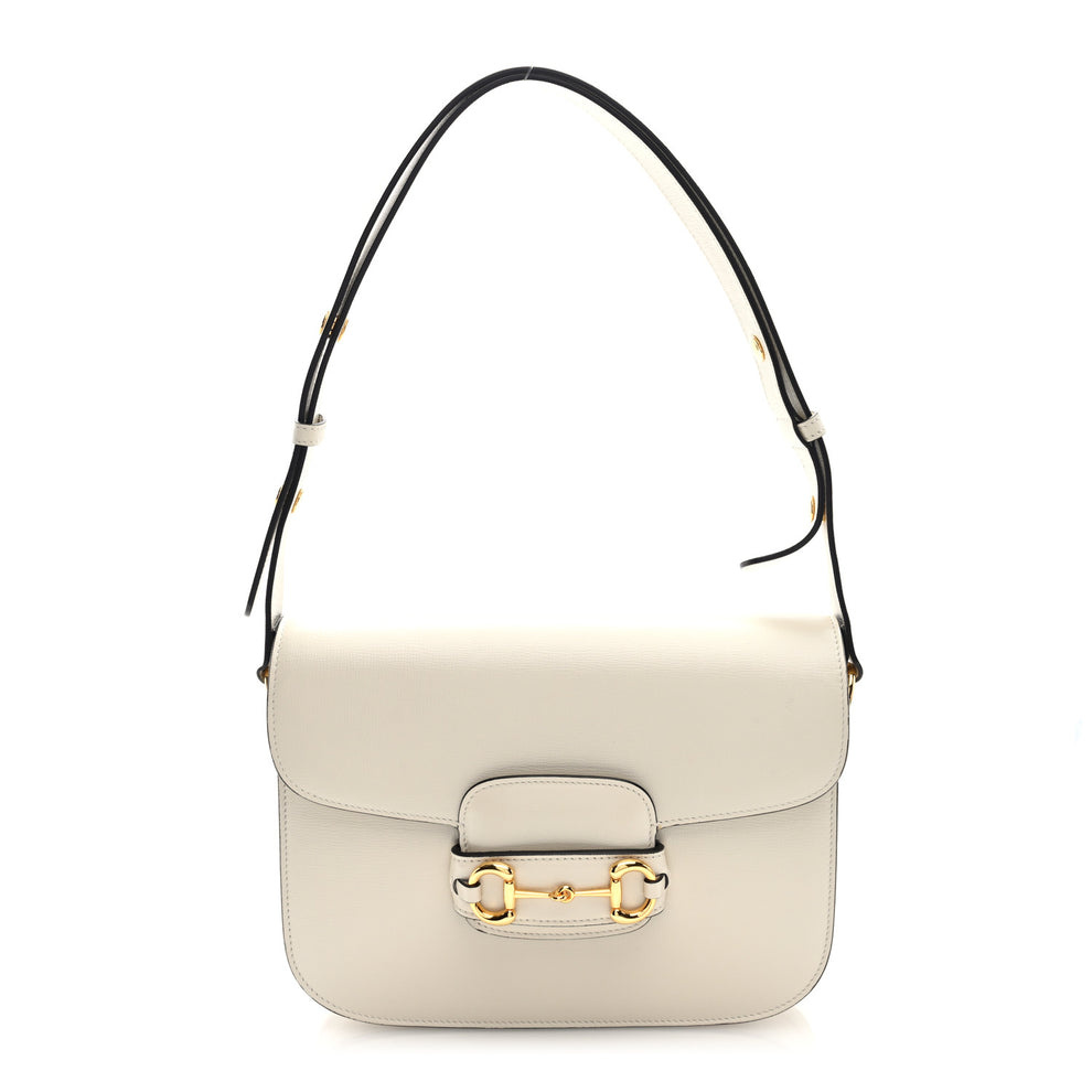 Azalea Calfskin Horsebit 1955 Shoulder Bag Mystic White
