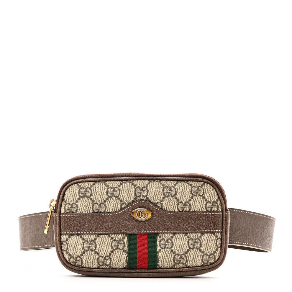 GG Supreme Monogram Ophidia Belted iPhone Case 85 34 Dark Brown