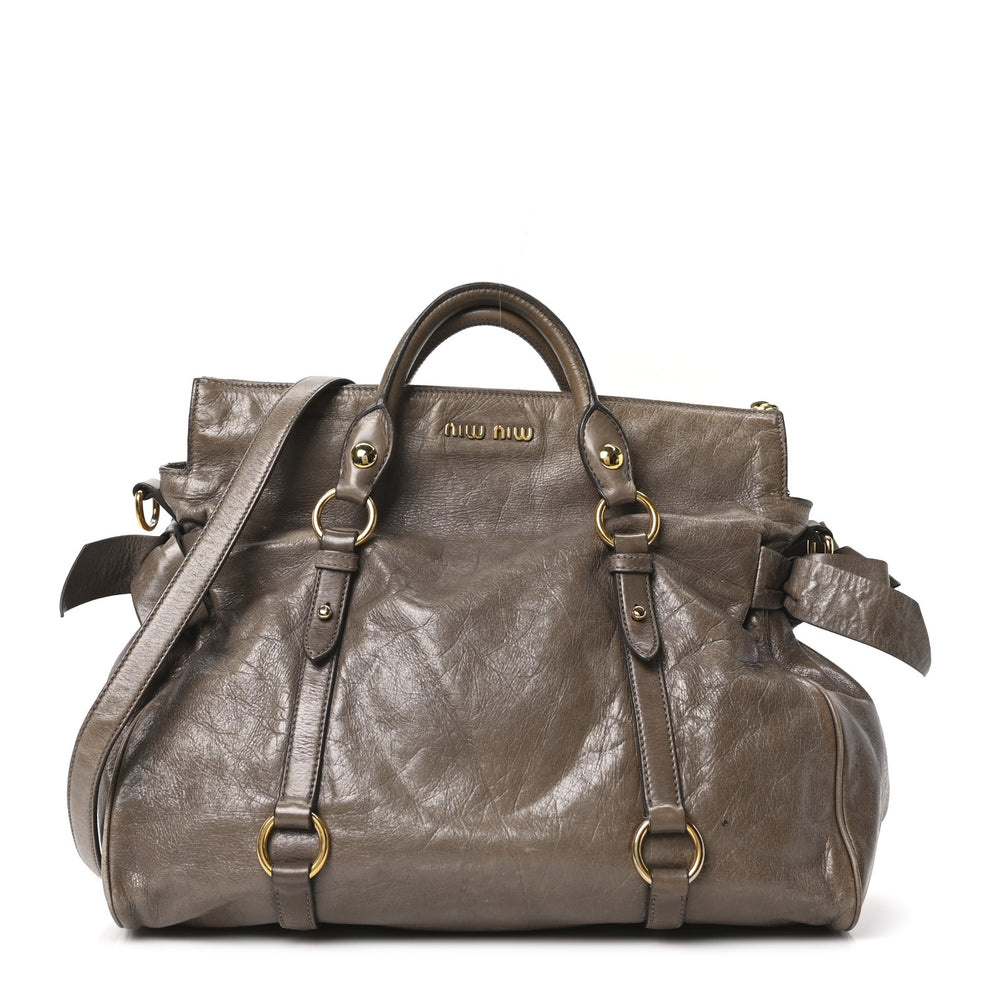 Vitello Lux Bow Bag Pomice