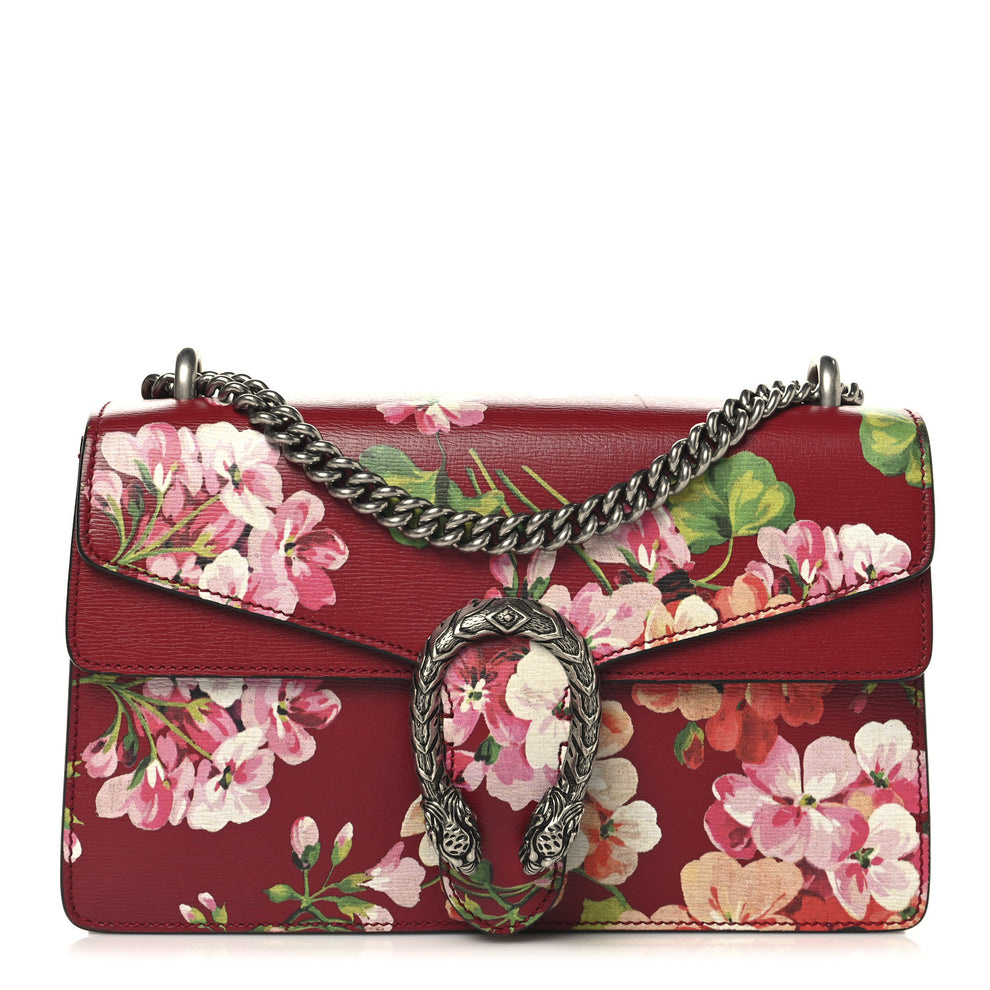 Calfskin Blooms Print Small Dionysus Shoulder Bag Romantic Cherry Multicolor