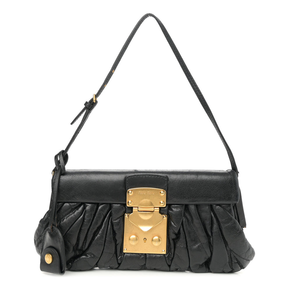 Nappa Matelasse Clutch Black