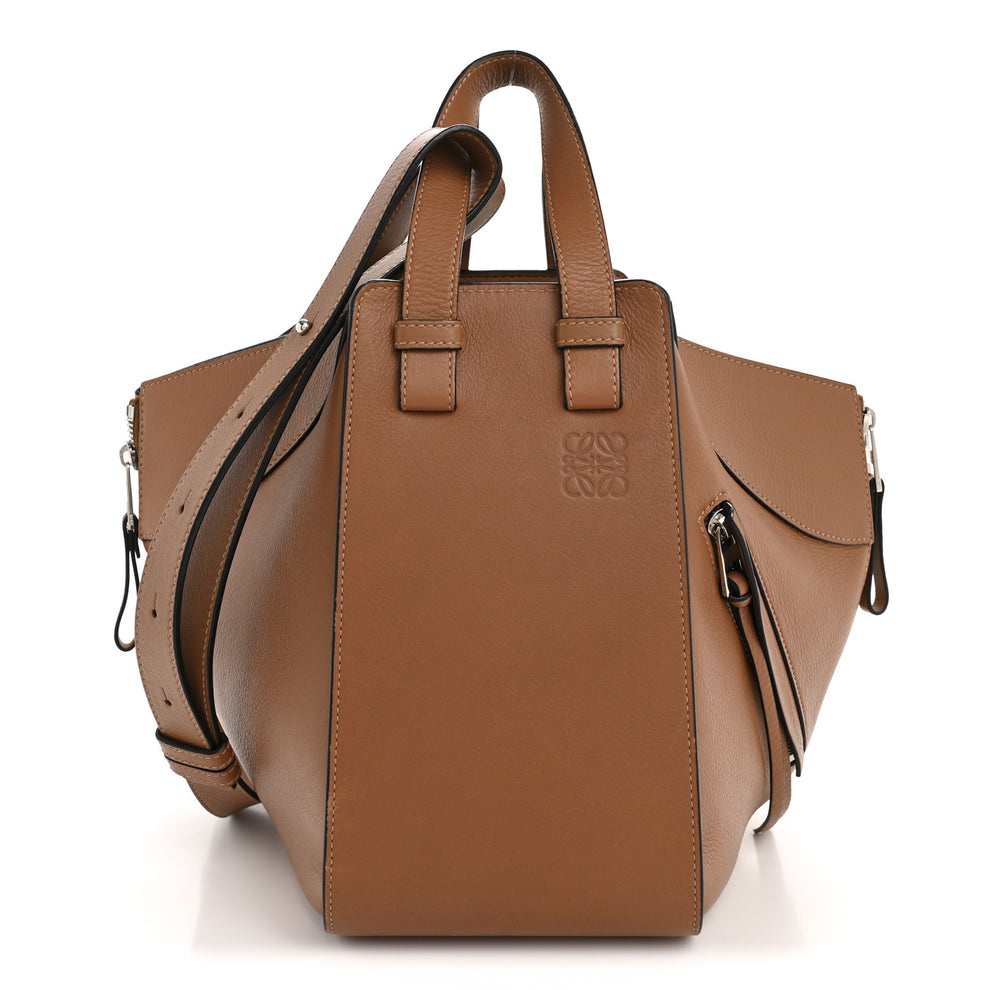 Calfskin Small Hammock Shoulder Bag Tan