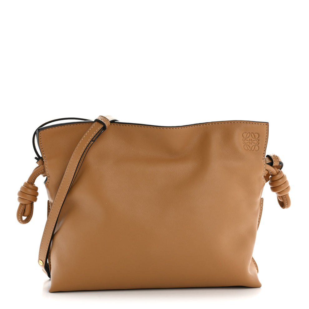 Nappa Flamenco Mini Knot Clutch Warm Desert