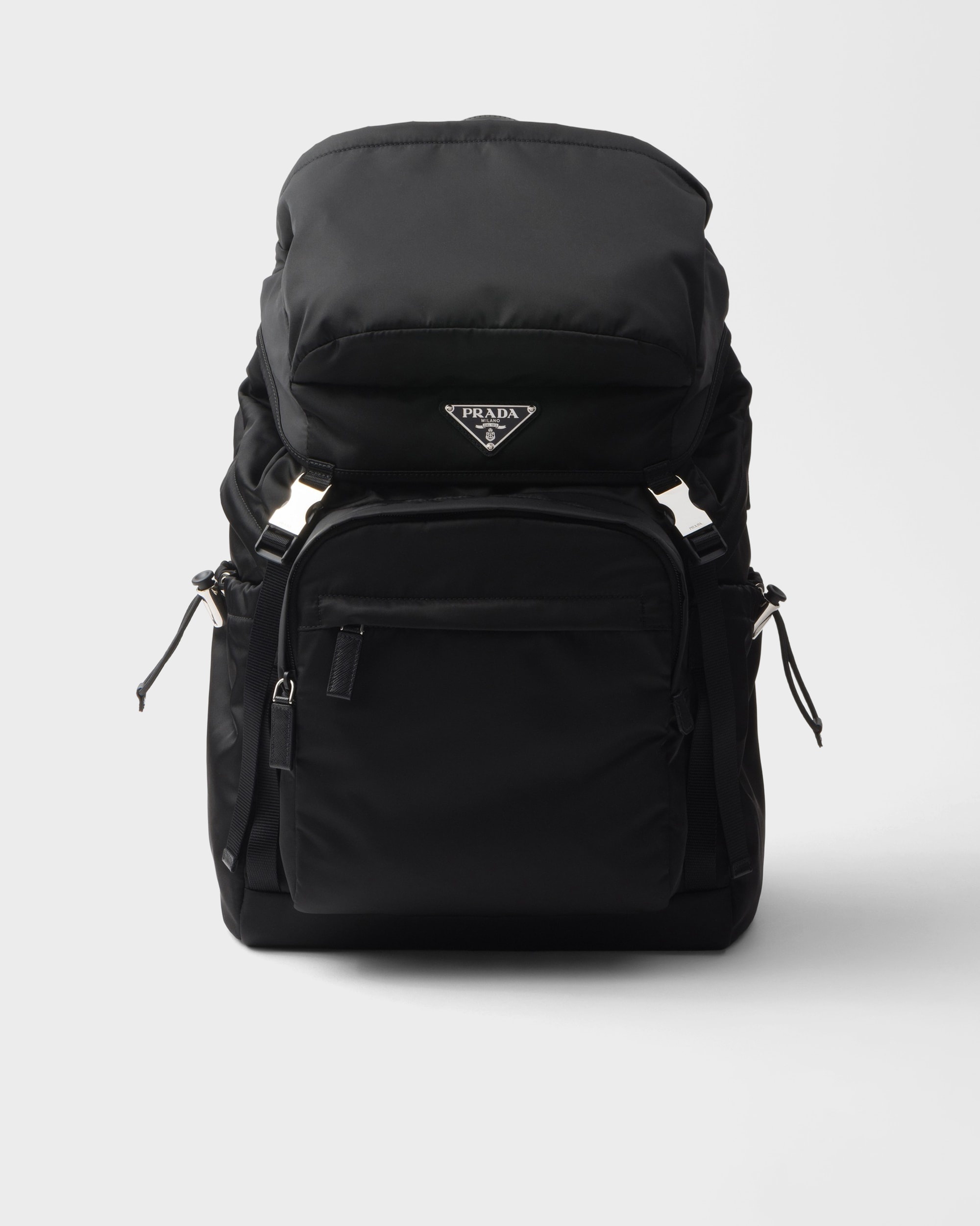 Re-Nylon and Saffiano leather backpack