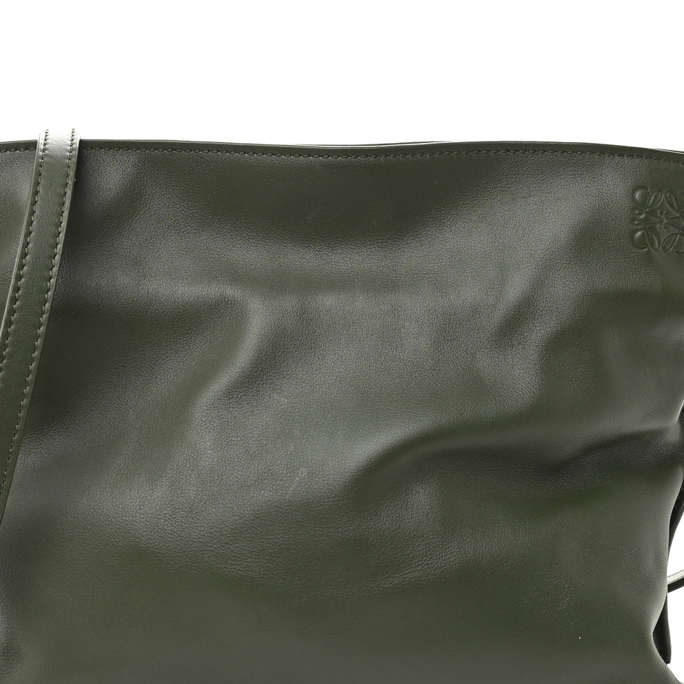 X SUNA FUJITA Nappa Panda Mini Flamenco Knot Clutch Bottle Green