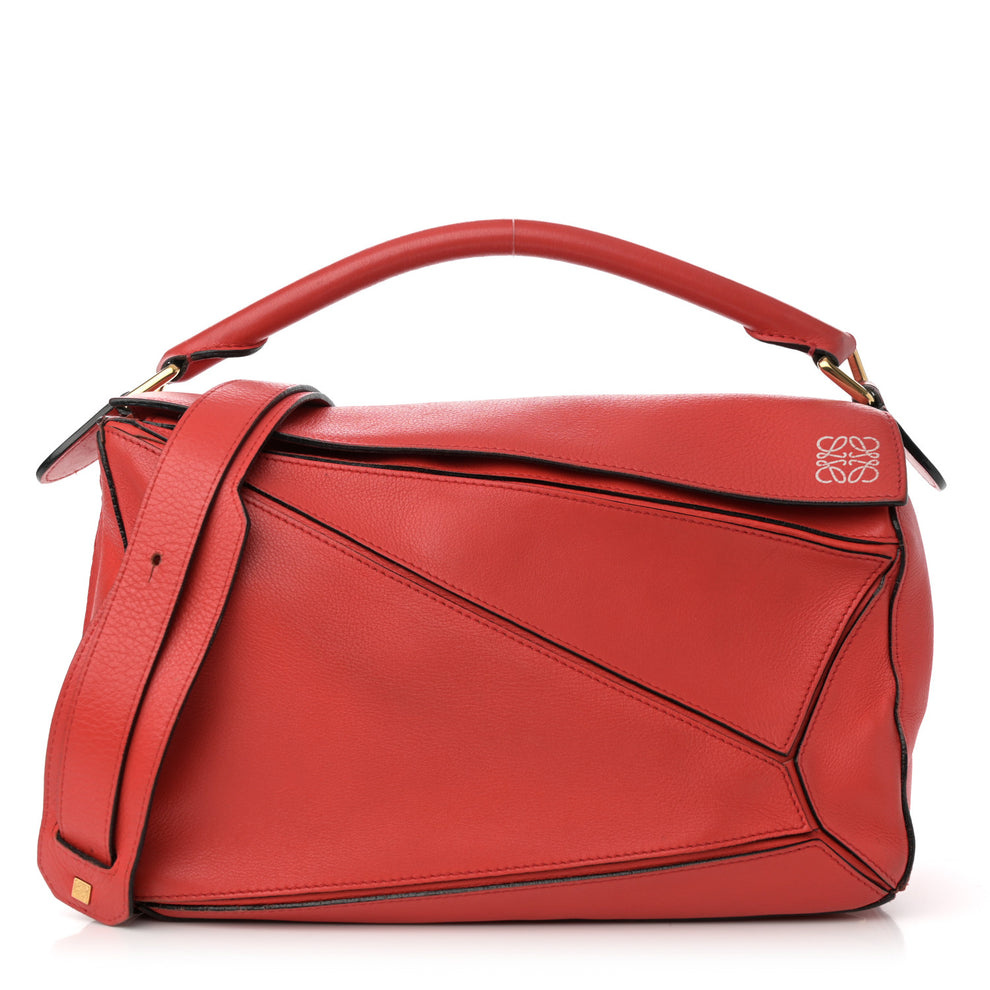 Calfskin Medium Puzzle Bag Scarlet